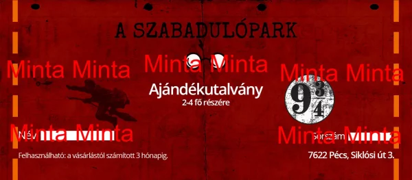 Harry Potter Ajándékutalvány A Szabadulópark 2-4 fő