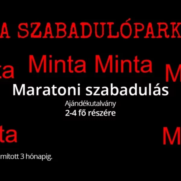 Maratoni Szabadulás Ajándékutalvány A Szabadulópark 2-4 fő