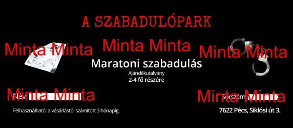 Maratoni Szabadulás Ajándékutalvány A Szabadulópark 2-4 fő